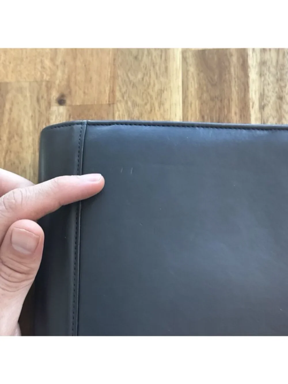 Franklin Covey Zip Around Full Grain Leather 7 Ring Binder Planner 2” Rings READ